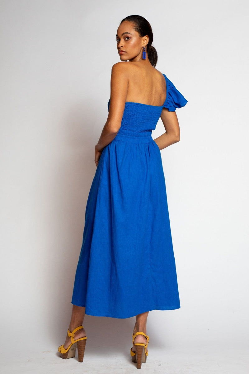 One-Shoulder Pleated Dress - Oceana Eva Franco One-Shoulder Pleated Dress - Oceana Eva Franco