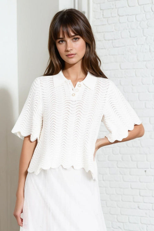 Peter Pan Sweater - Ivory Knit