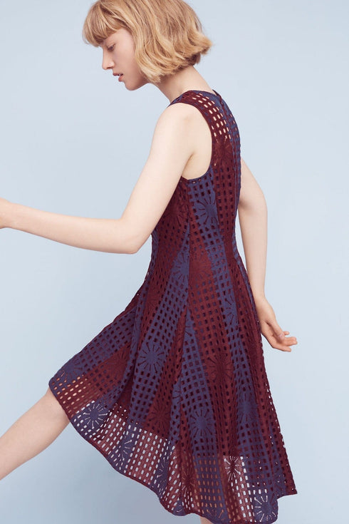 Samantha Dress - Navy+Burgundy Lace