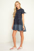 Short Sleeve Navy Mini Dress