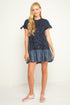 Short Sleeve Navy Mini Dress
