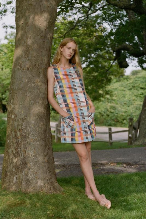 Summer Plaid Shift Dress