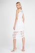 White Lace Midi Dress with Slip