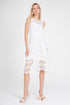 White Lace Midi Dress with Slip