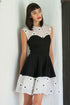 Yolanda Daisy Dress - Black and White