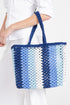 Blue and White Crochet Bag
