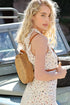 Round Bali Ata Backpack Bag - Natural