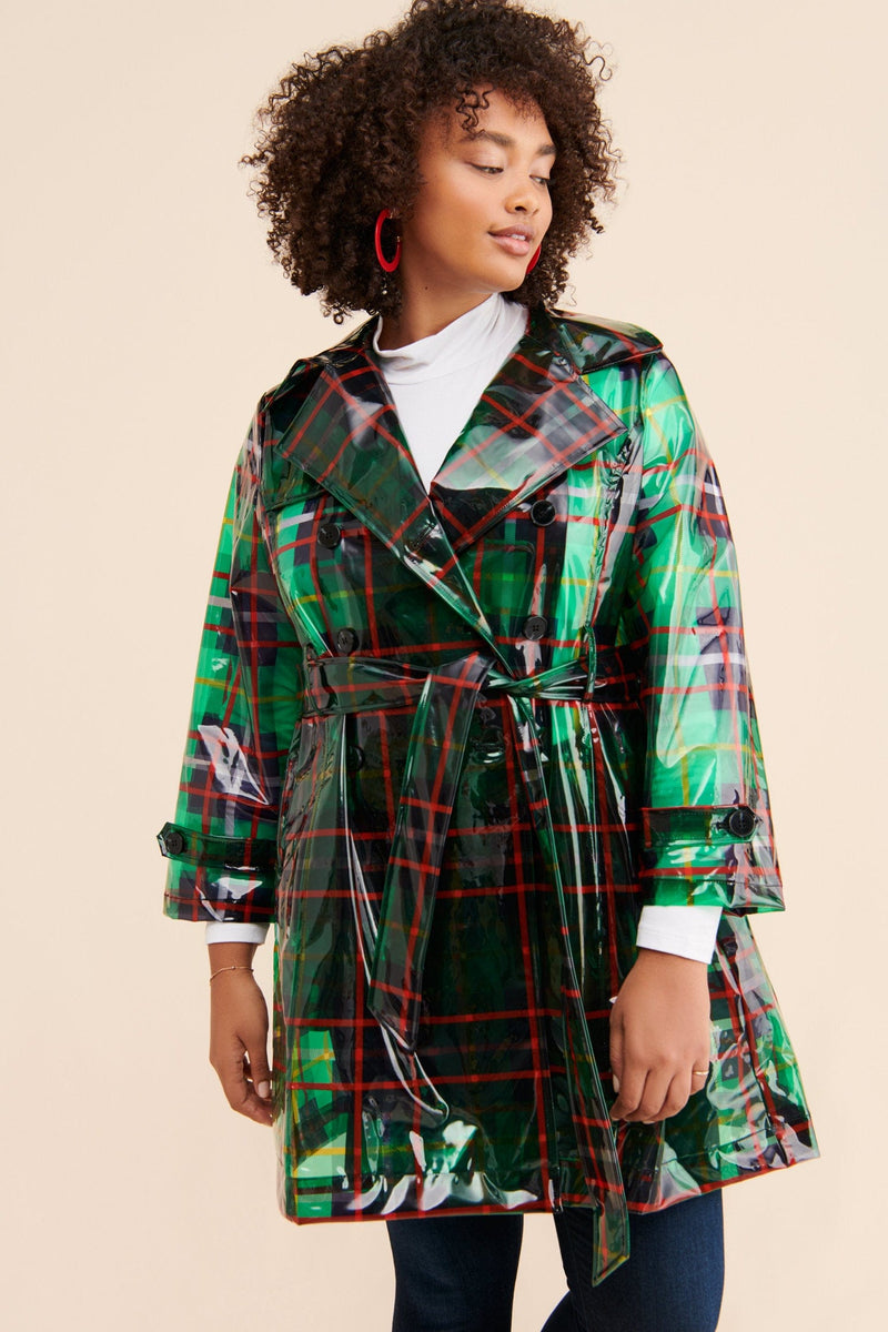 London Fog Green Plaid Raincoat – Eva Franco