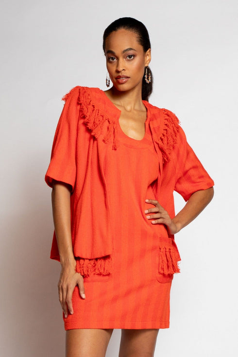 Tassel Jacket - Tangerine