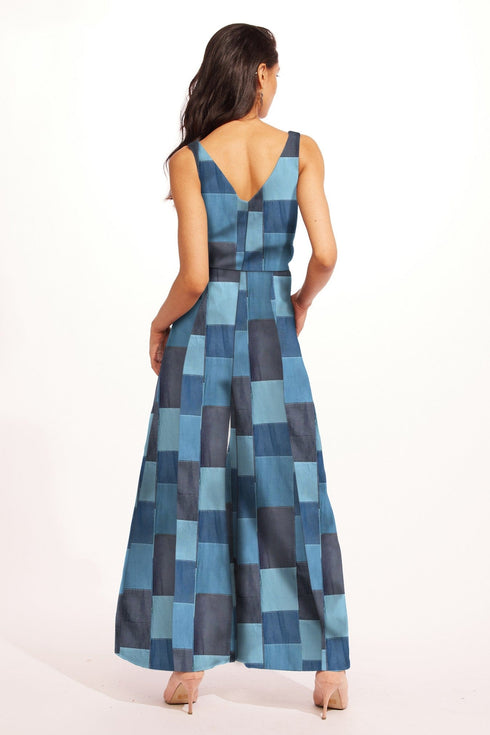 Axella Jumpsuit - Denim Patchwork