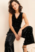 Brewster Jumpsuit - Black Velvet Pearl