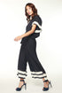 Watson Striped Jumpsuit in Navy