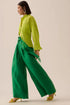 Belted Wide-Leg Pants - Poison Ivy