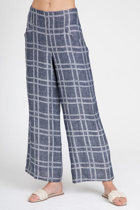 Hepburn Pant – Indigo Linen