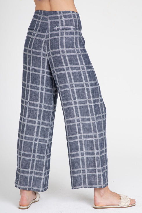 Hepburn Pant – Indigo Linen