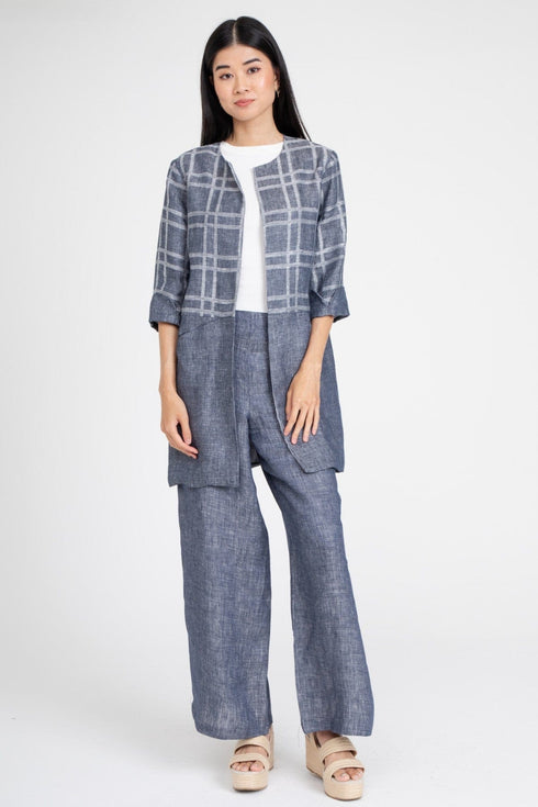 Hepburn Pant – Indigo Linen