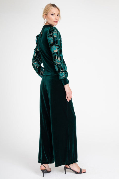 Hepburn Pant – Teal Velvet