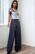 Hepburn Pants - Silver Plaid
