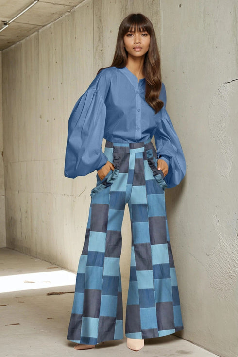 Livie Pants - Denim Patchwork