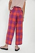 Rockabilly Plaid Pants - Orange/Purple Multi