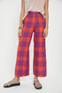 Rockabilly Plaid Pants - Orange/Purple Multi