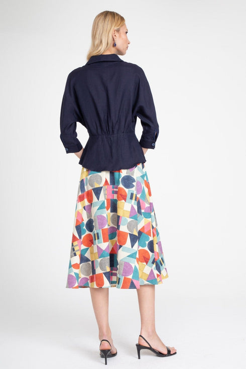 Alphabet Cotton Twill Skirt