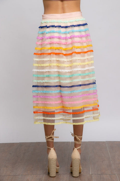Aluna Skirt - Rainbow Stripe