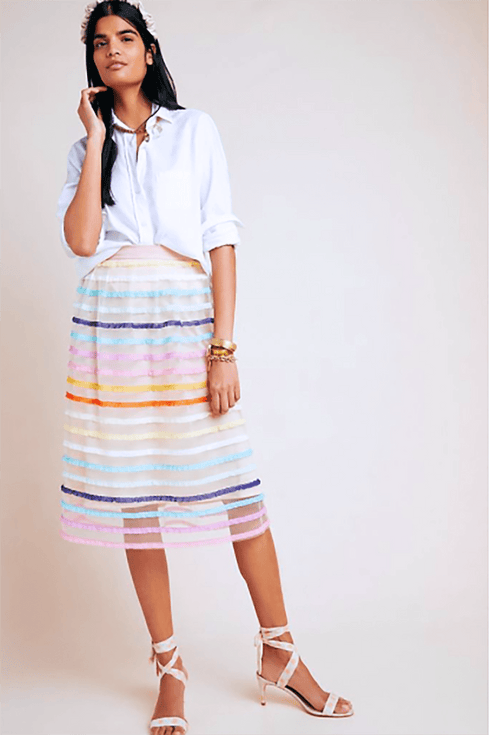 Aluna Skirt - Rainbow Stripe
