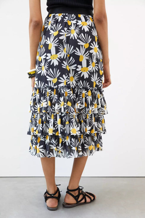 Daisy Tiered Midi Skirt