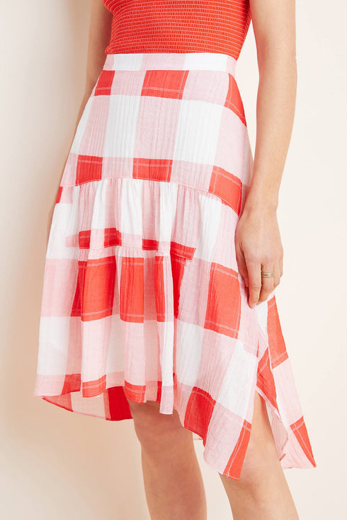 Eden Midi Skirt - Picnic Plaid