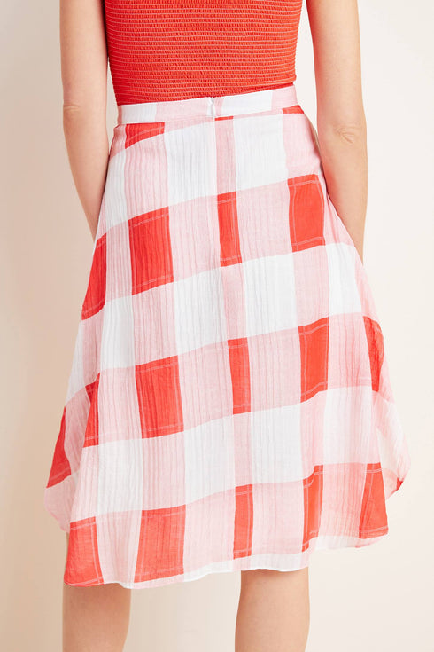 Eden Midi Skirt - Picnic Plaid