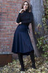 Faux Leather Belted Midi Allas Skirt