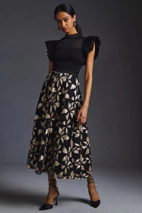 Floral Applique Skirt