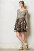 Golden Black Lace Mini Skirt