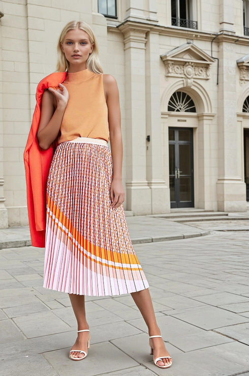 Ingrid Pleated Skirt – Neopolitan