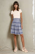 Maddie Skirt – Denim Linen Stripe