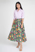 Parrot and Fruit Maxi Skirt