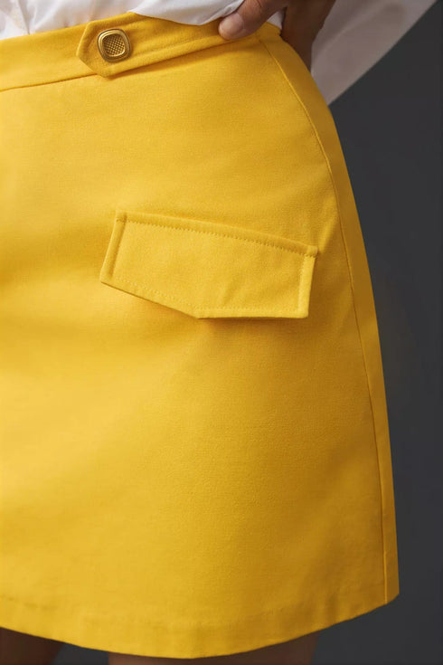 Utility Yellow Mini Skirt
