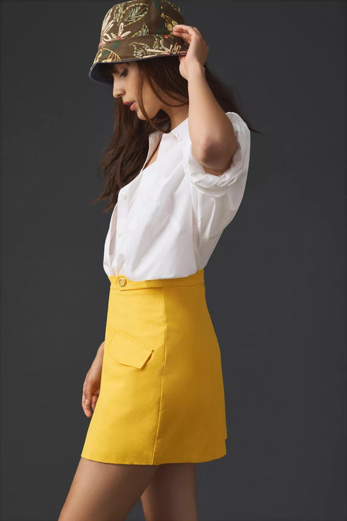 Utility Yellow Mini Skirt