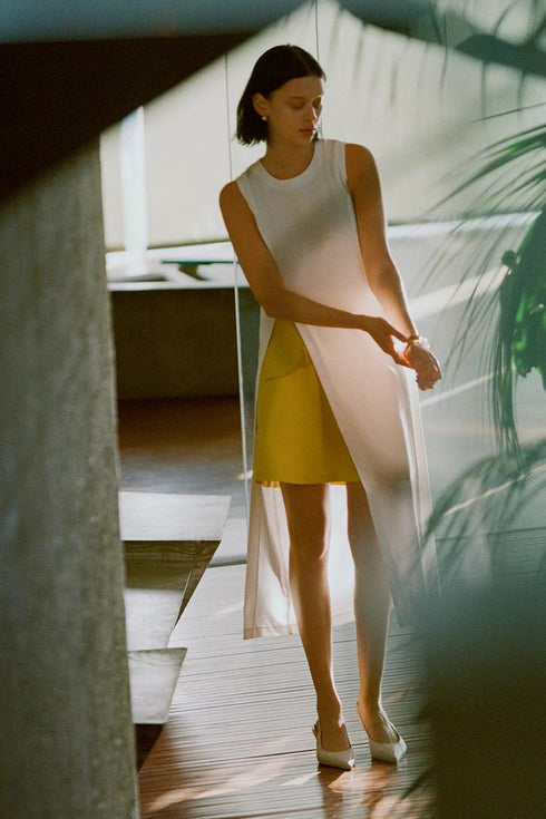 Utility Yellow Mini Skirt