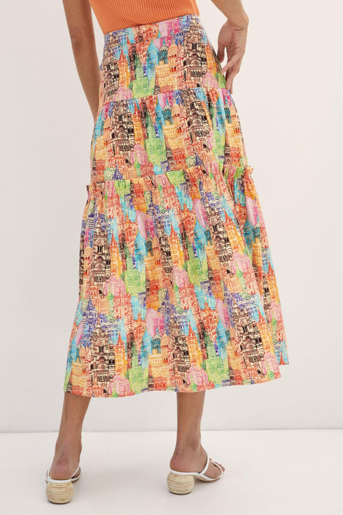 Villa Tiered Maxi Skirt