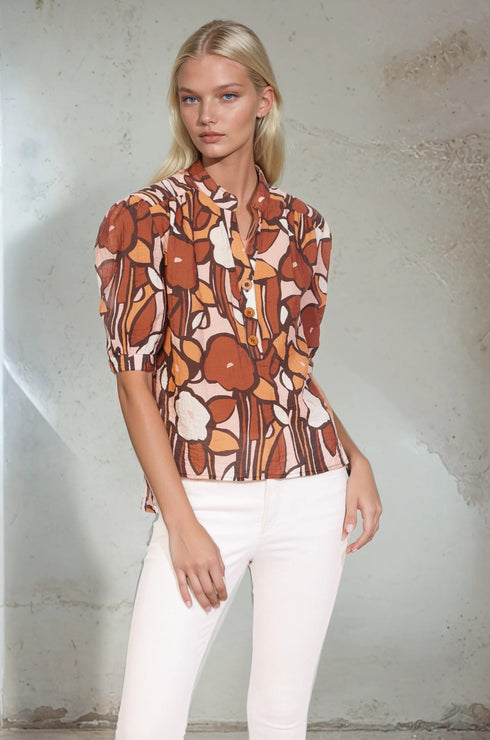 Adelaide Top - Groovy Garden