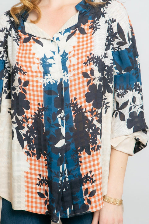 Anton Blouse - Sahara Plaid