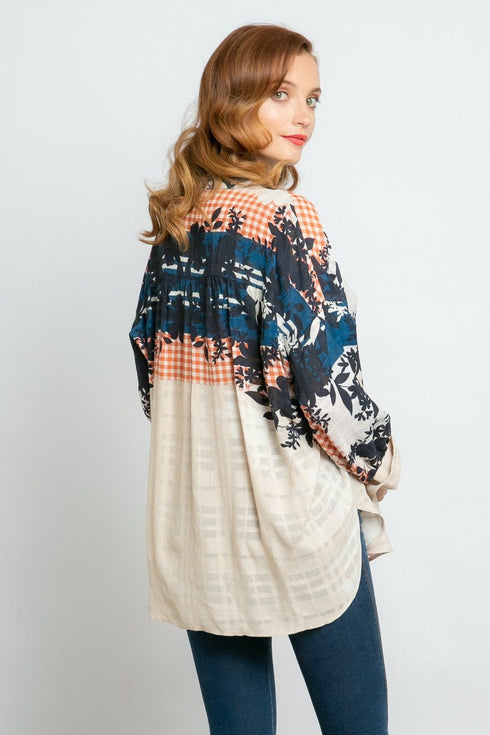 Anton Blouse - Sahara Plaid