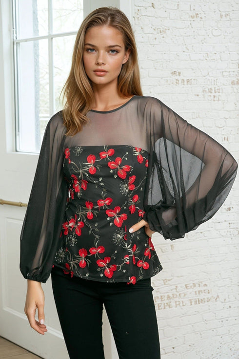 Candace Top - Cardinal