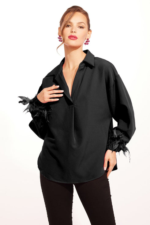 Dolvan Top - Red, Black