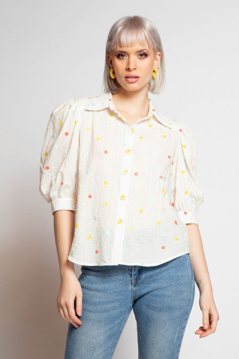 Fiona Blouse - Sugar Dot