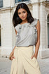 Greta Ruffled Top - Gibson Stripe