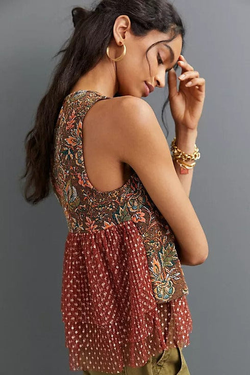 Jacquard Sleeveless Top