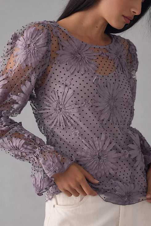 Lace Floral Blouse